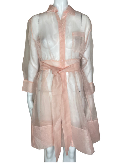 Vestido Maje Transparente Rosado- Talla 1