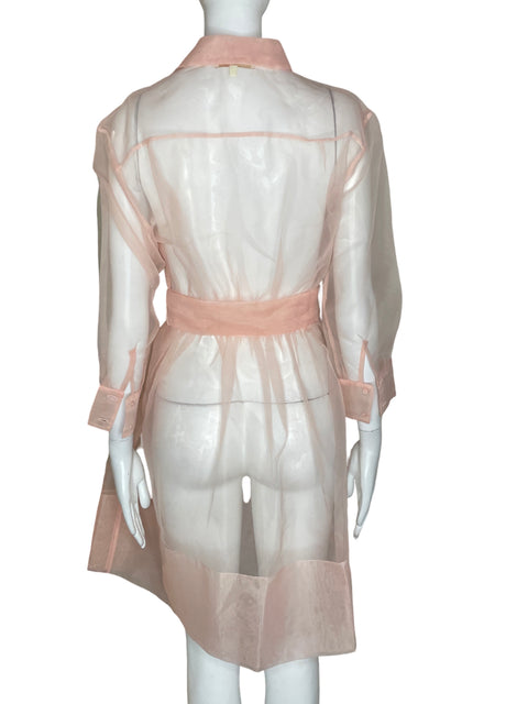 Vestido Maje Transparente Rosado- Talla 1