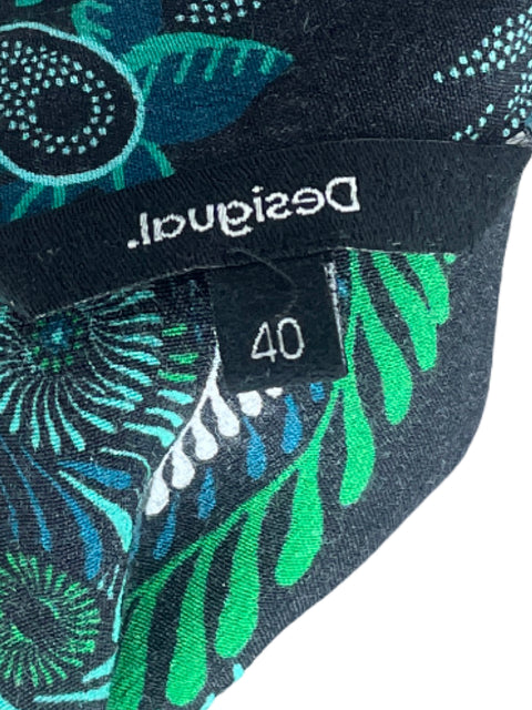 Vestido Desigual Midi Floral Verde - Talla 40