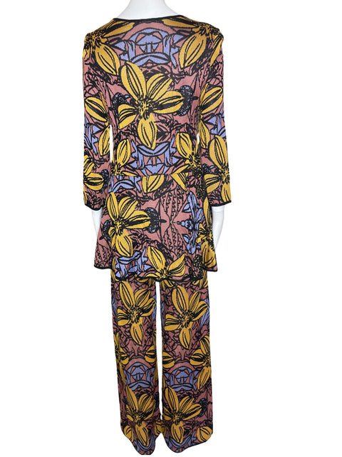 Set Pepa Pombo Blusa/Palazo Estampado Amarillo- Talla M
