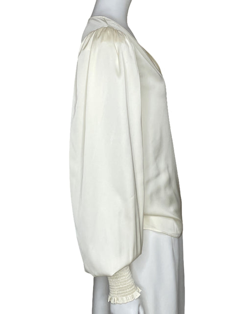 Blusa Express Satinada Manga Larga Blanco-Talla S