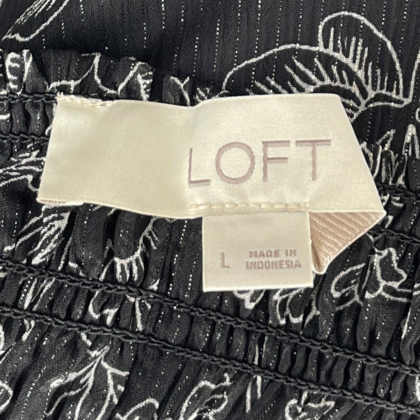 Falda Loft Floral Vuelos Negro-Talla L