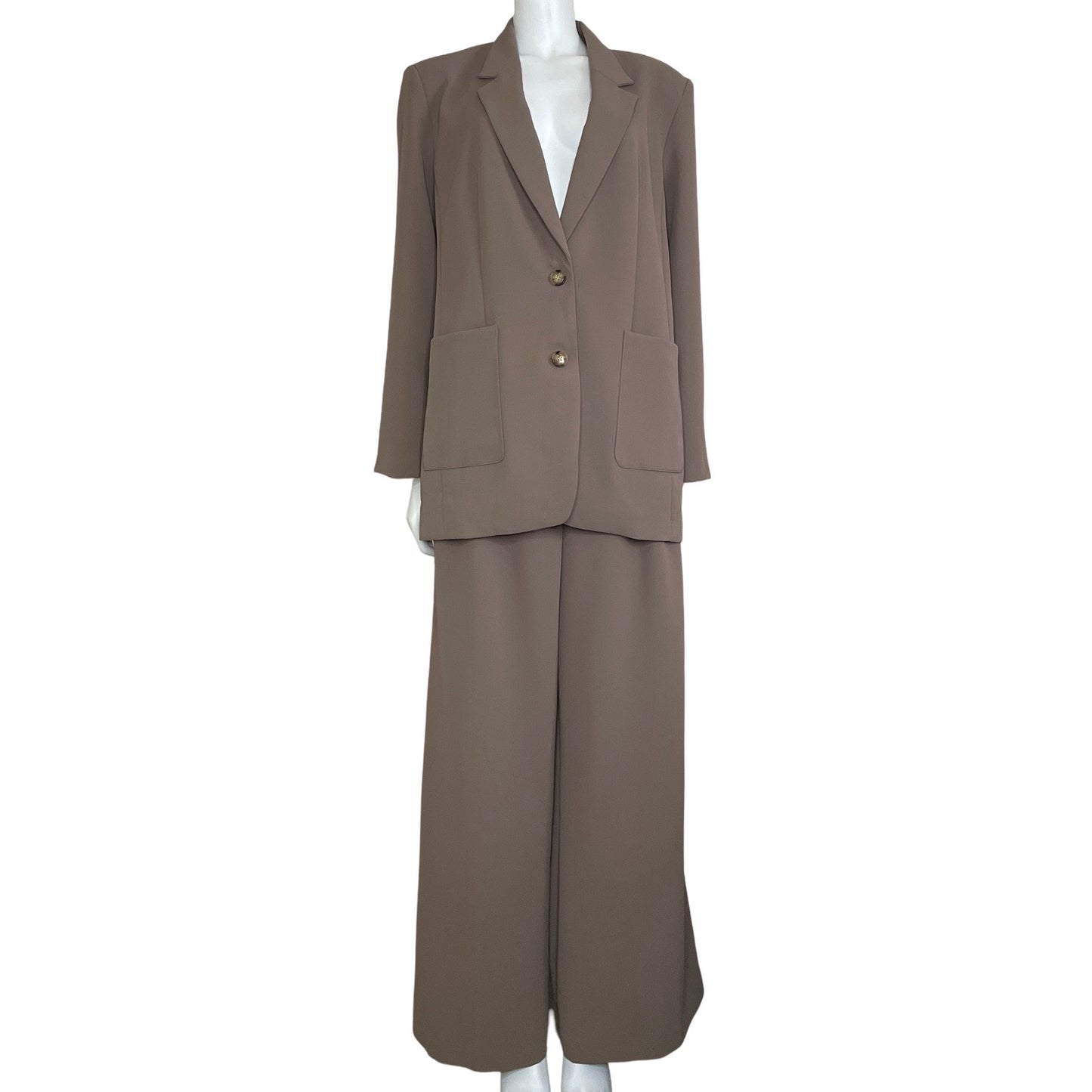 Set Loft Versa Blazer Bolsillos Pantalón Marrón-
Talla 10