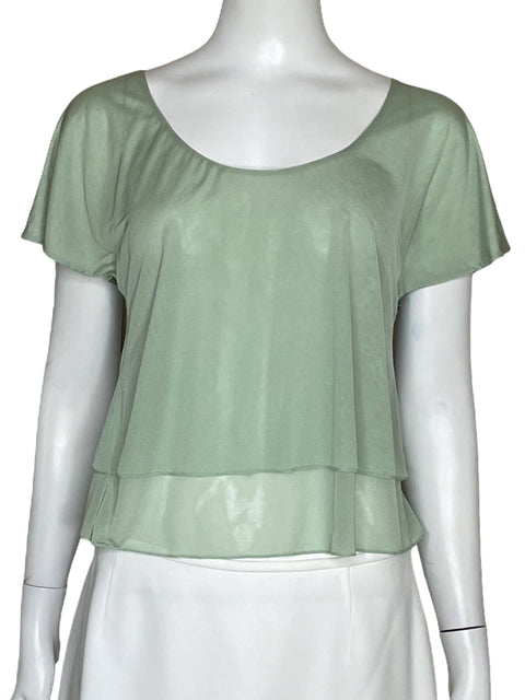 Top Emporio Armani Fluido Verde-Talla 40