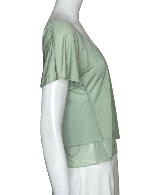Top Emporio Armani Fluido Verde-Talla 40