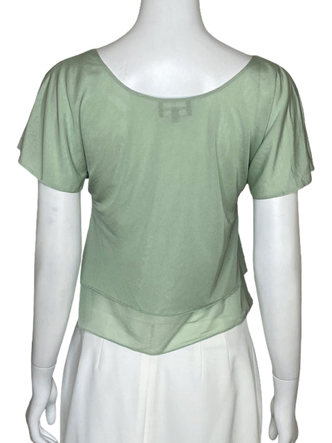 Top Emporio Armani Fluido Verde-Talla 40