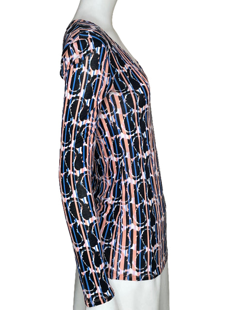 Sueter BCBG Estampado Manga Larga Negro-Talla M
