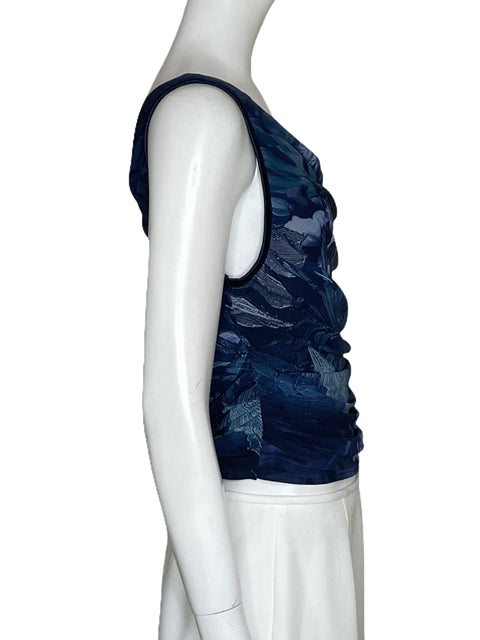 Top Guess Drapeado Sin Mangas Azul-Talla S