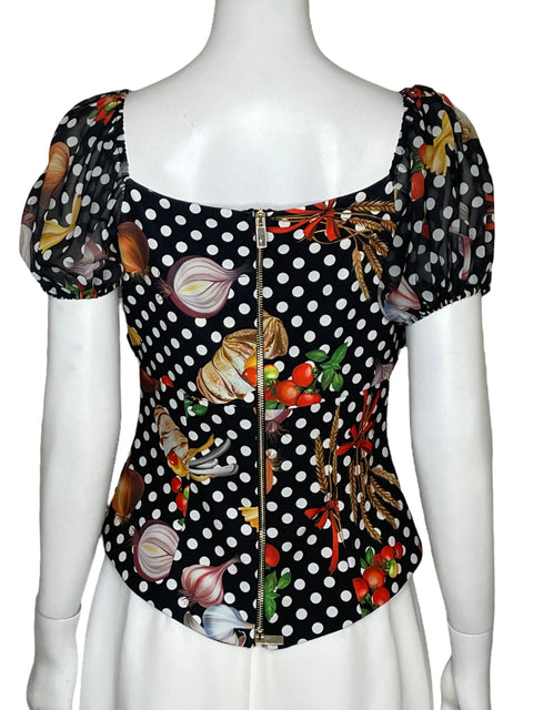 Blusa W Les Femmes Puntos Negro-Talla 44