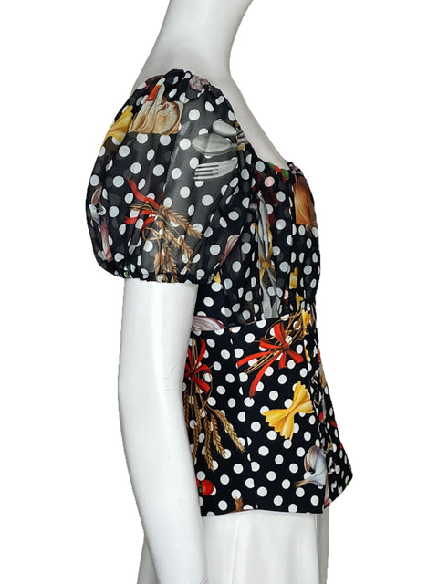 Blusa W Les Femmes Puntos Negro-Talla 44