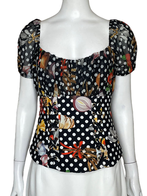 Blusa W Les Femmes Puntos Negro-Talla 44