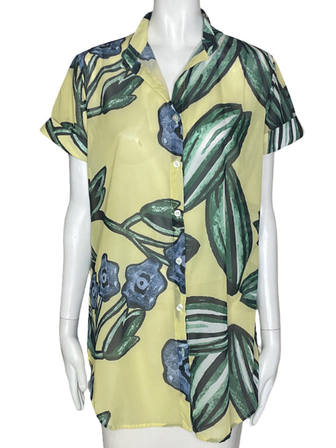 Camisa Molamola Hojas Verde- Talla S
