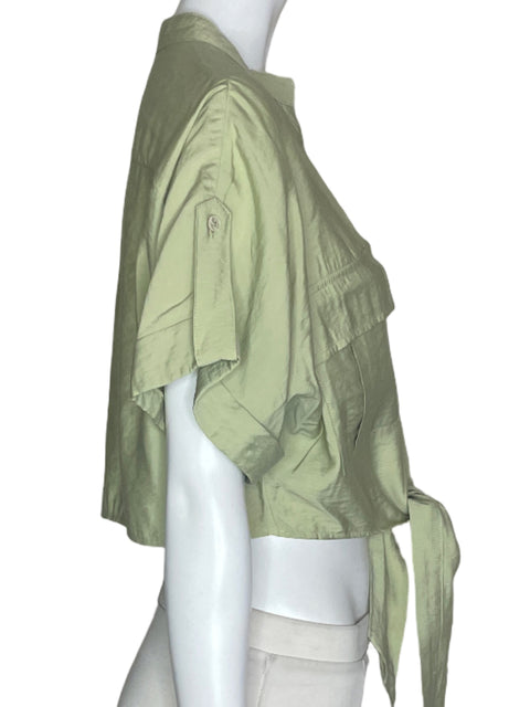 Camisa Mustard Seed Shirt Tied Verde- Talla S