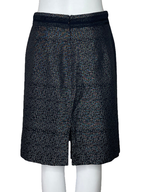 Falda Antonio Melani Midi Negro-Talla 4