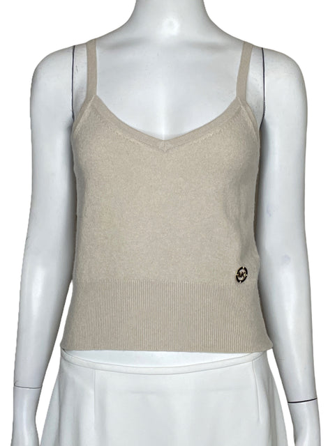 Top Michael Kors Tirantes De Lana Beige-Talla S