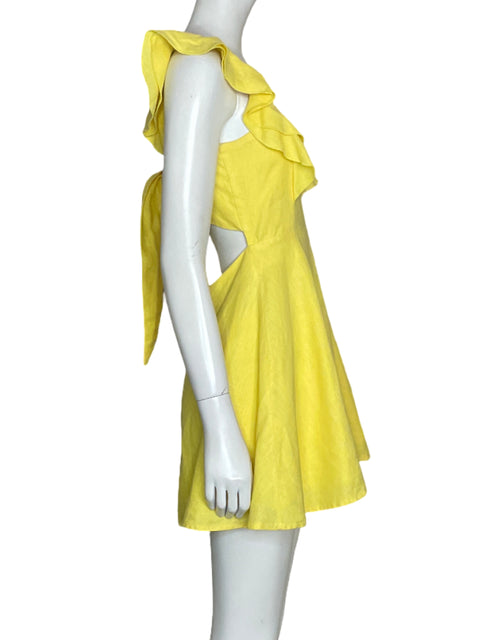 Vestido Karina Grimaldi Vuelos Amarillo-Talla XS