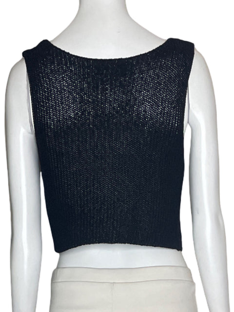 Blusa The Work Shop Tejido Negro- Talla L