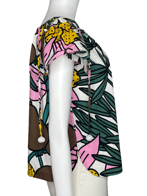 Blusa Max&Co Estampada Blanco-Talla S