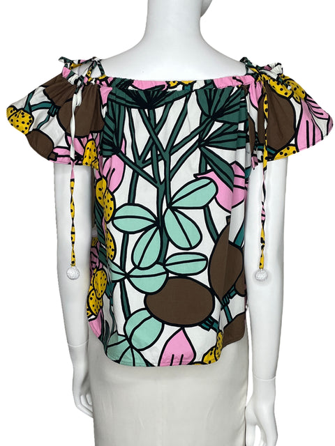 Blusa Max&Co Estampada Blanco-Talla S