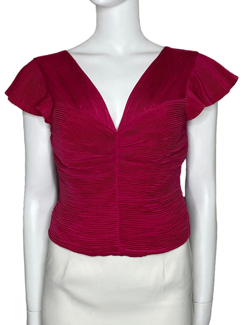 Top Express Plisado V-Neckline Rosado-Talla M