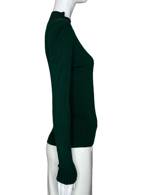 Sueter Studio F Acanalado Botones Verde-Talla 4