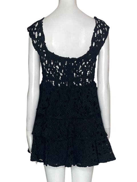Vestido Luxxel Ruchas Tejido Negro- Talla M