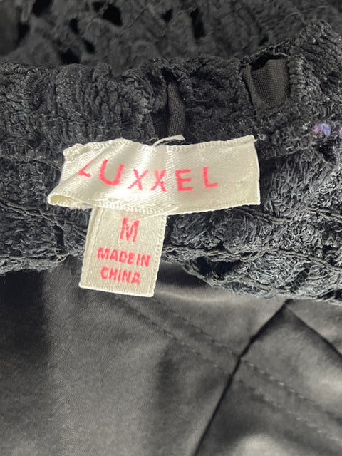 Vestido Luxxel Ruchas Tejido Negro- Talla M