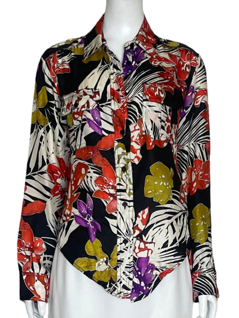 Blusa See by Chloe Floral Rojo-Talla 6