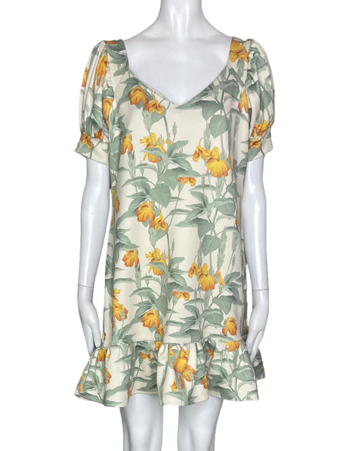 Vestido Carolina Pinilla Estampado Amarillo- Talla S