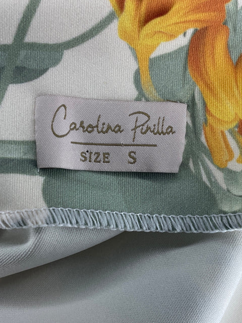 Vestido Carolina Pinilla Estampado Amarillo- Talla S
