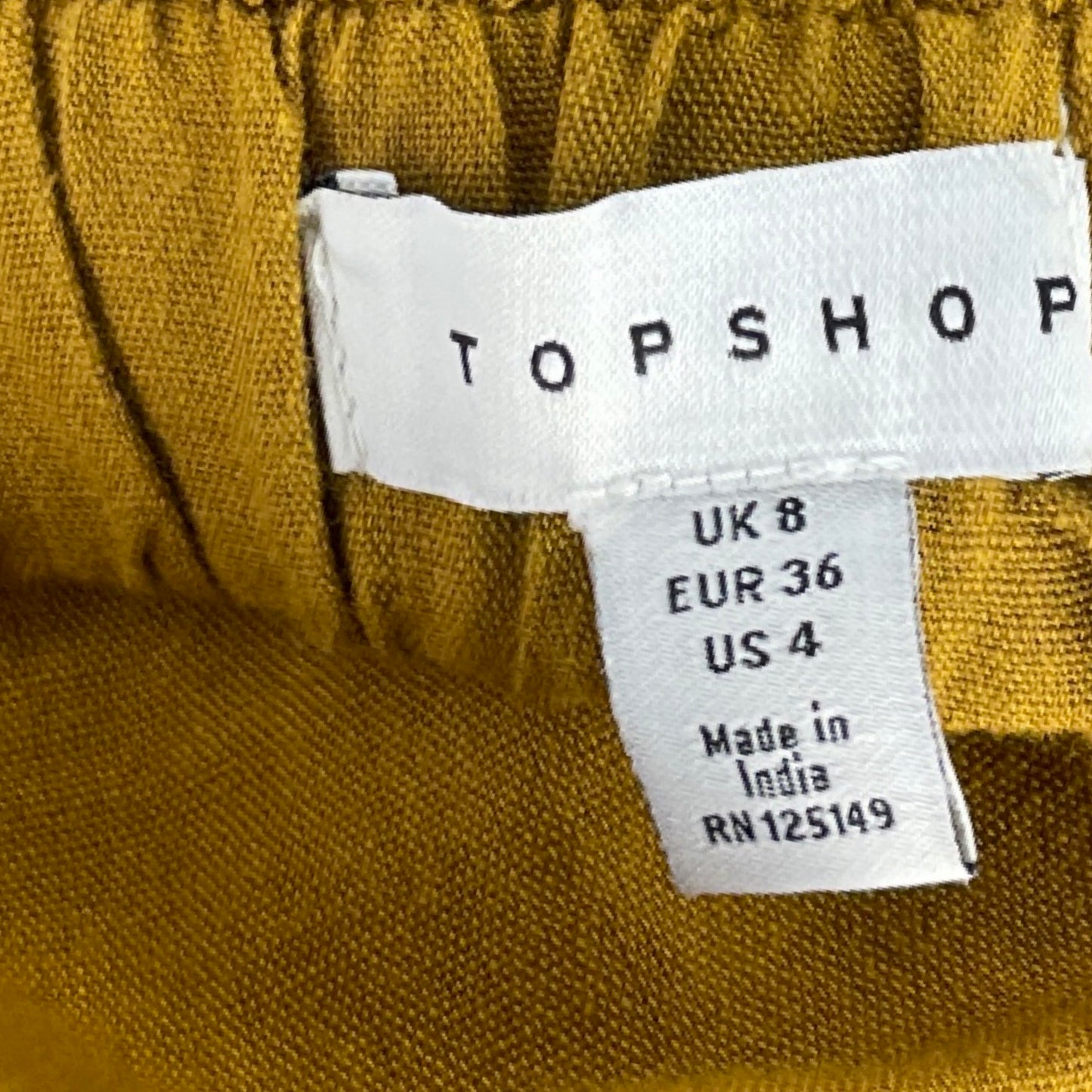 Vestido Topshop Lino Marrón - Talla 4