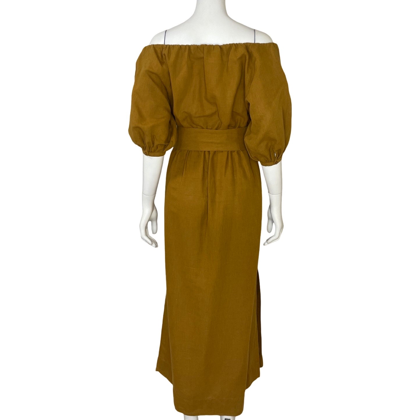 Vestido Topshop Lino Marrón - Talla 4