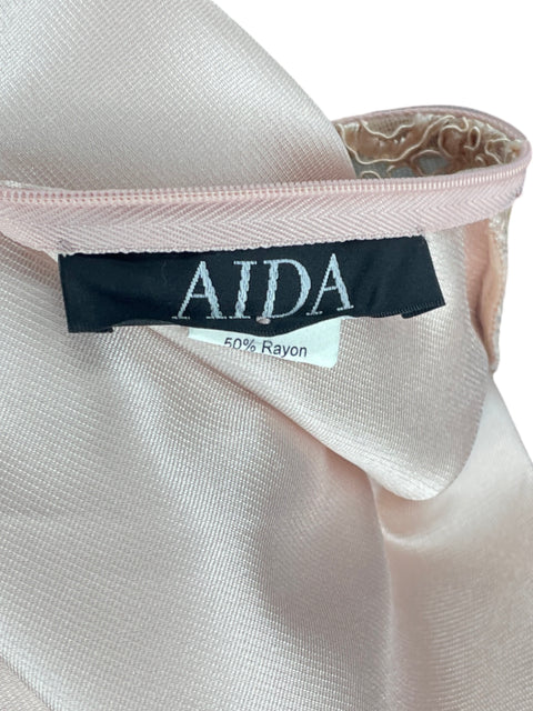Vestido Aida Encaje Cinturon Rosado-Talla 12