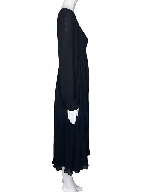 Vestido Michael Kors Plizado Mangas Negro-Talla S