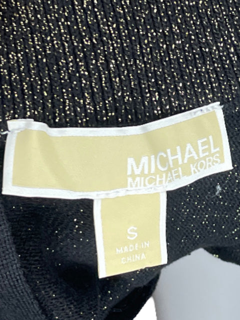 Vestido Michael Kors Brillo Cuello V Negro-Talla S