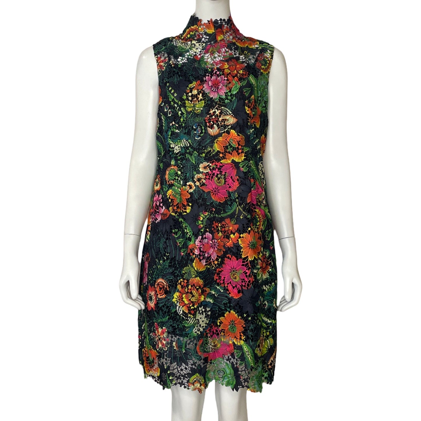 Vestido Gracia Encaje Floral Verde - Talla L