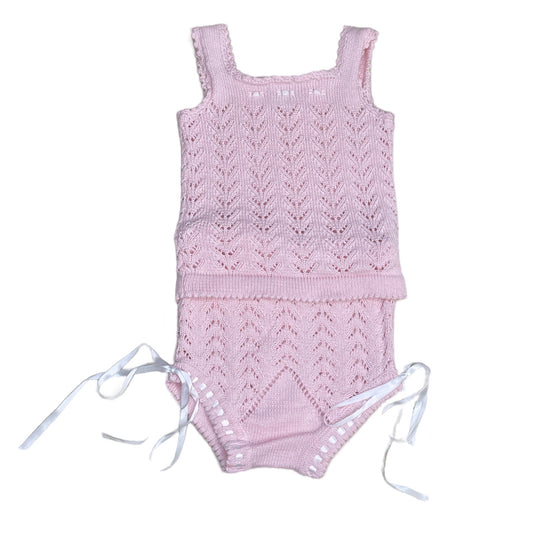 Set Muah Tejido Sin Mangas Rosado-12M