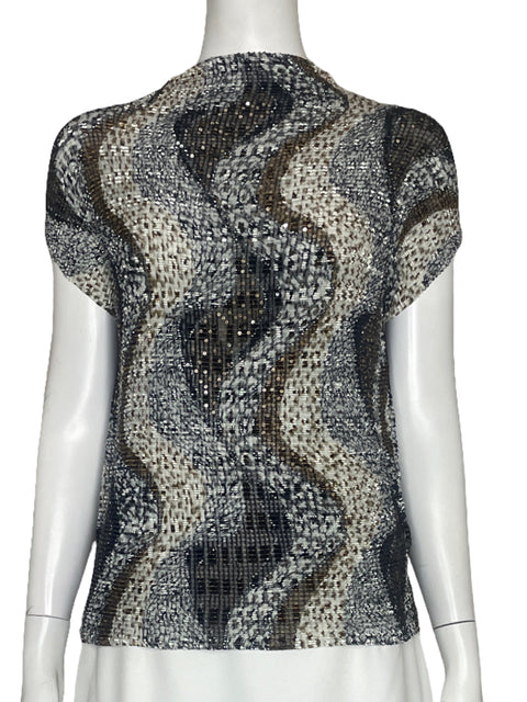 Blusa Pineapple Gold Estampado Negro - Talla 2