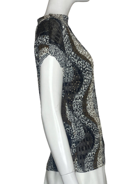 Blusa Pineapple Gold Estampado Negro - Talla 2