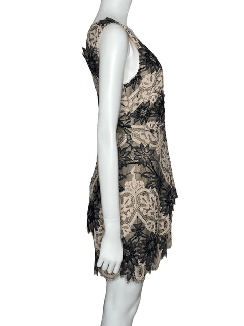 Vestido BCBG Mini Encaje Beige-Talla 06