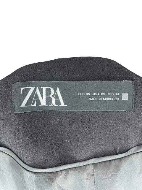 Blazer Zara Mangas Abierto Negro- Talla XS