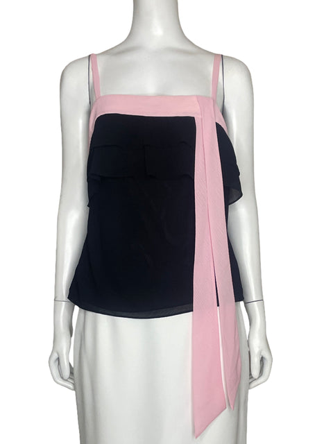Blusa Ann Taylor Loft Tiras Negro - Talla 6