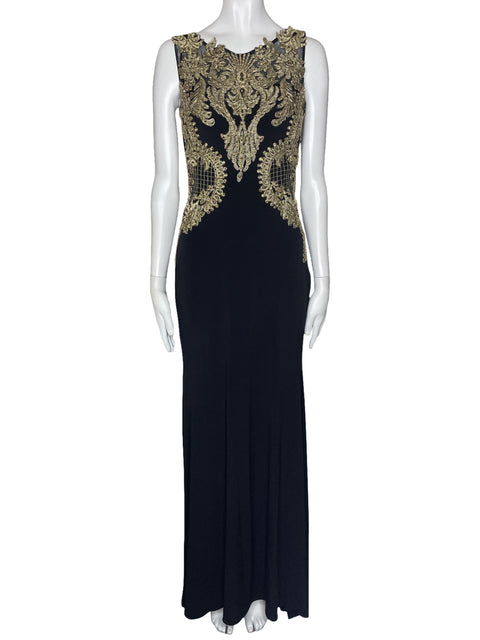 Vestido Dave & Johnny Encaje Sin Mangas Negro-Talla 3/4