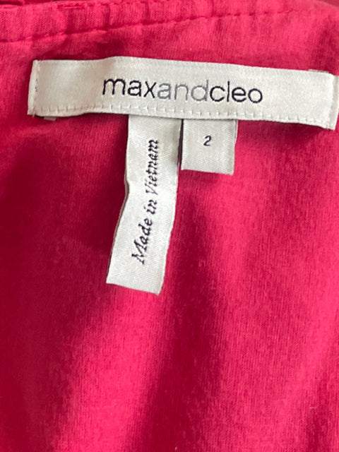 Vestido MaxAndCleo Mini Sin Mangas Rosado-Talla 2