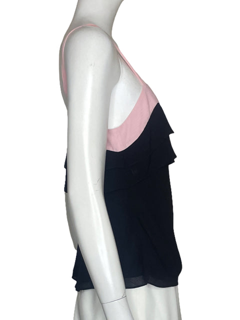 Blusa Ann Taylor Loft Tiras Negro - Talla 6