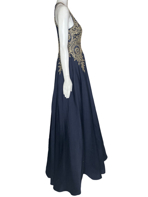 Vestido Xscape Sin Mangas Azul- Talla 8