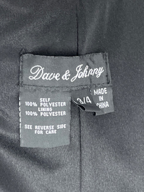 Vestido Dave & Johnny Encaje Sin Mangas Negro-Talla 3/4