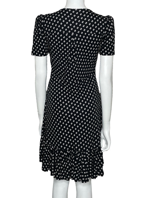 Vestido Michael Kors Midi V-Neckline Negro-Talla S