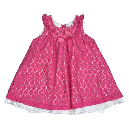 Vestido Fiorella Baby Encaje Floral Rosado-Talla 6M