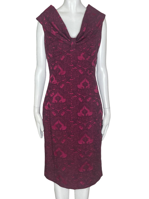 Vestido Anya Ponarovskaya Manga Corta Rojo- Talla 10